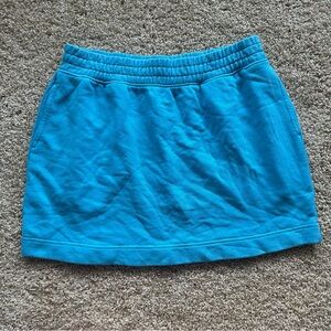 Aerie Teal Terry Cloth Mini Skirt‎ Elastic Waist Medium
